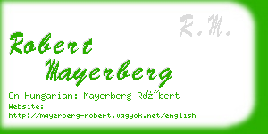 robert mayerberg business card